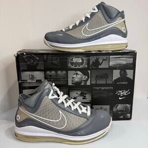 Nike LeBron 7 Air Max ‘Cool Grey' 2010 w Box Men’s Size 9.5 - 375664 002